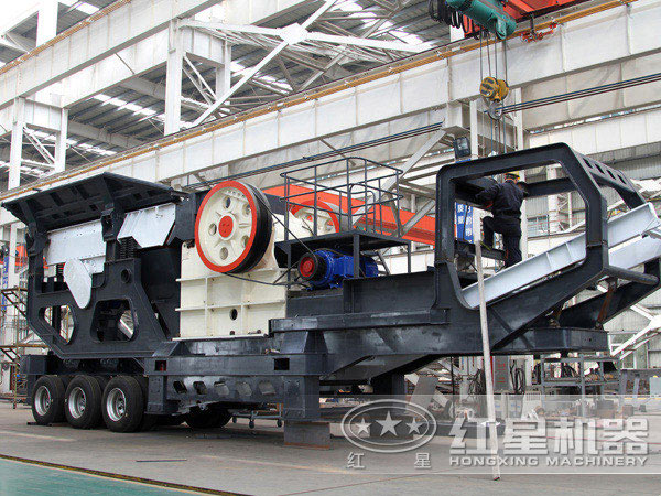 輪胎式花崗巖鄂破移動破石子機 輪胎式花崗巖鄂破移動破石子機