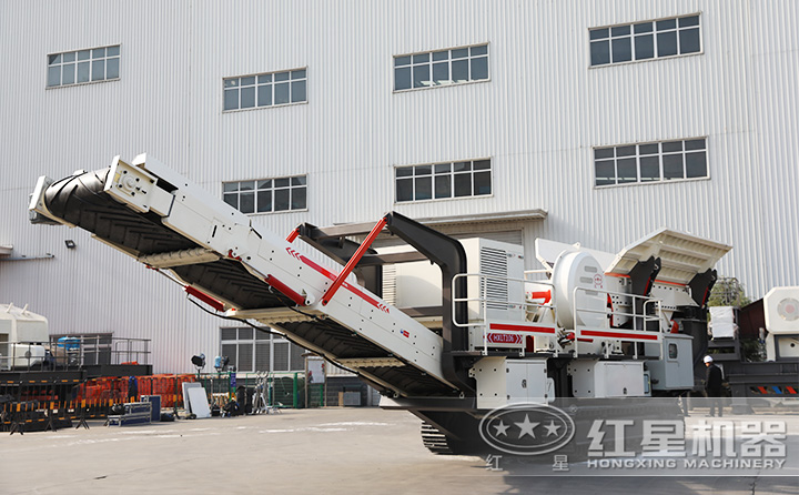 履帶移動式河卵石破碎設(shè)備