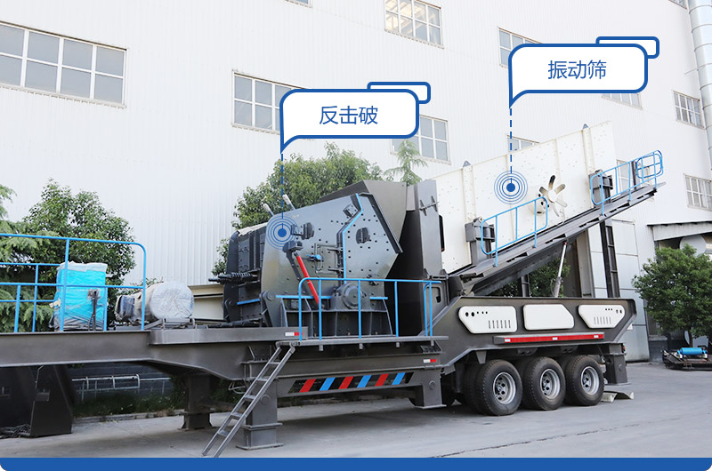 小型移動磕石機，配置反擊破