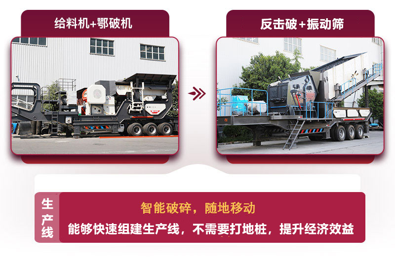 二合一配置移動砂石生產線 二合一配置移動砂石生產線