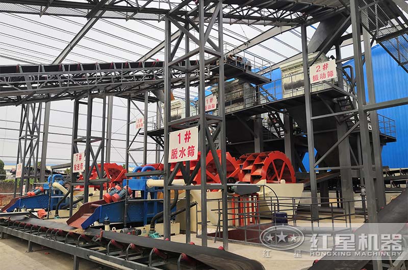 多臺洗沙機并聯作業現場 多臺洗沙機并聯作業現場