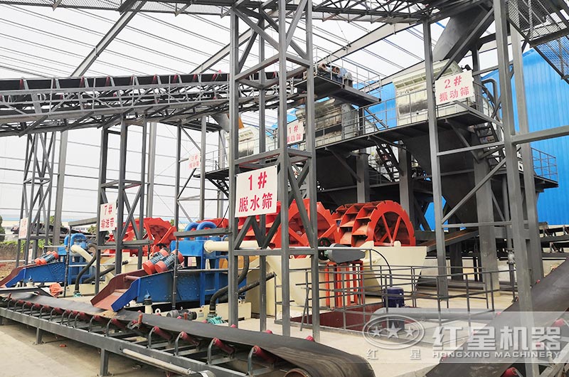 洗砂機作業現場 洗砂機作業現場