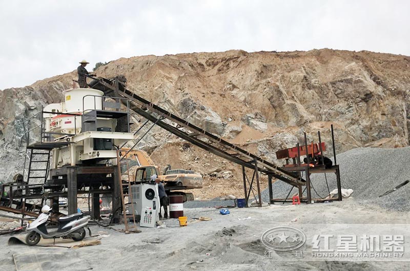 花崗巖制砂加工現場 花崗巖制砂加工現場